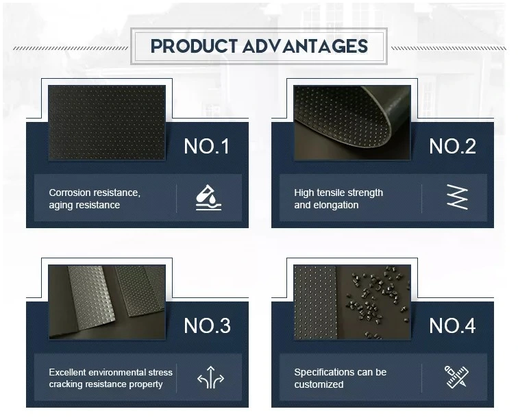 Phòng chống rò rỉ chống nước HDPE Geomembrane không thấm 0.2mm - 2.5mm Cho bãi rác 0