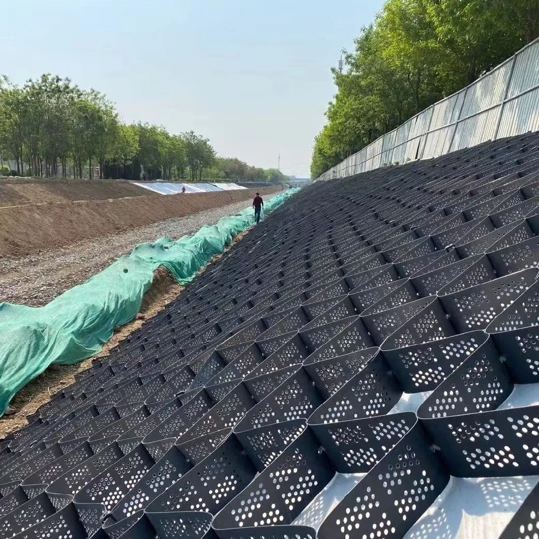 50mm HDPE Geocell có độ bền cao để bảo vệ đường dốc 3