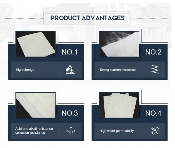 Đồ vật liệu Geosynthetics cao độ Đường cao tốc Đường xây dựng Đường xây dựng PP PET Sợi không dệt vật liệu địa chất 1