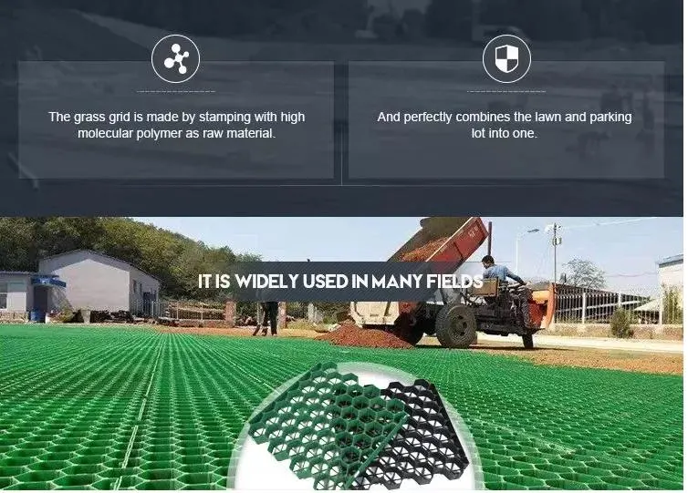 Grass Protection Mats HDPE Plastic Grid Pavers cho hệ thống củng cố mặt đất 7