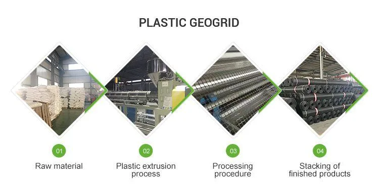 Warp đan polyester dệt PET Bi-axial Geogrid cho gia cố đường 4