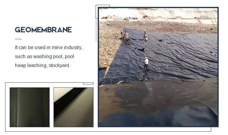 Đen cao mật độ polyethylene Liner Geomembrane 6