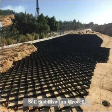 HDPE màu đen lỗ kết cấu dốc ổn định geocells geocell geocel cho kỹ thuật dân dụng 3