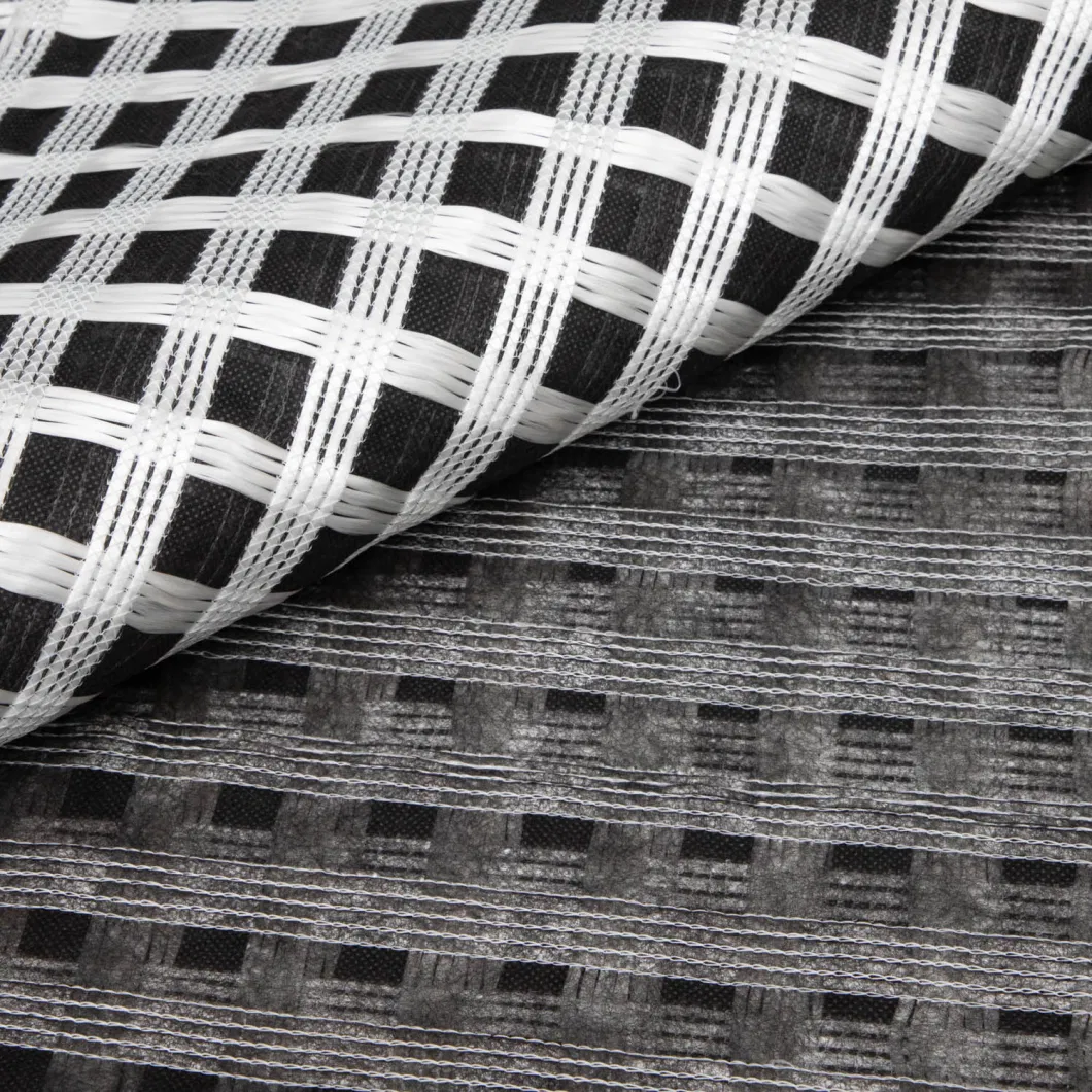 Đường kết hợp Bi-axial Fiberglass Geogrid với Geotextile không dệt để củng cố đất / vật liệu xây dựng đường 1