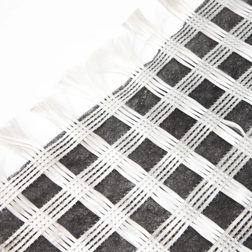 Đường kết hợp Bi-axial Fiberglass Geogrid với Geotextile không dệt để củng cố đất / vật liệu xây dựng đường 3