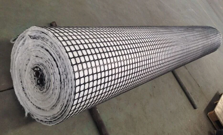 Đường kết hợp Bi-axial Fiberglass Geogrid với Geotextile không dệt để củng cố đất / vật liệu xây dựng đường 7