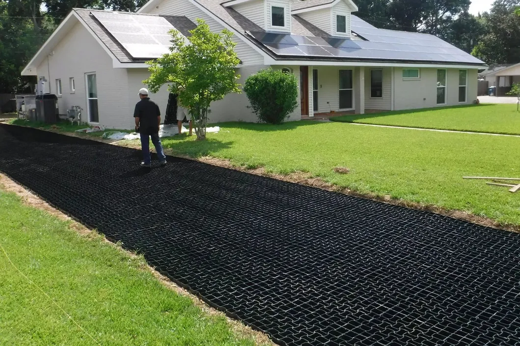 HDPE nhựa cỏ cỏ ổn định lưới cho bãi đậu xe ngoài trời mái nhà vườn thấm Pavers nối nhau 11