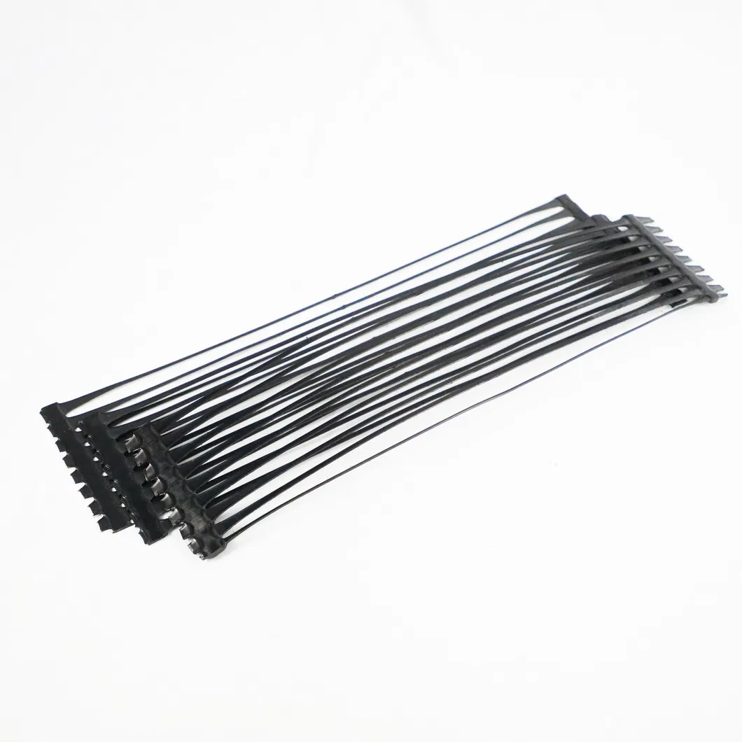 PP nhựa PE một chiều Polyester Geogrid Gravel Grid Stabilizer đất để củng cố đất 7