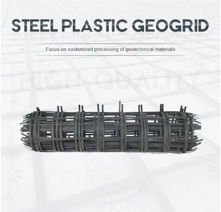 Sức mạnh căng cao hàn biaxial thép nhựa kết hợp đất làm việc Geogrid cho ổn định đất, tính năng chống xói mòn 0