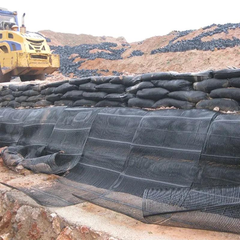 Nhựa polypropylene PE đơn chiều trục trục trục nhựa Geogrid để củng cố đường 7