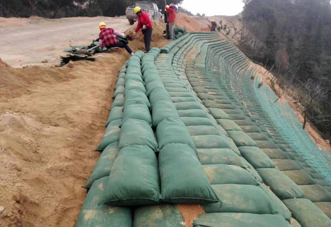 Túi vải địa kỹ thuật không dệt vải địa kỹ thuật trắng 100% PP cho bờ sông