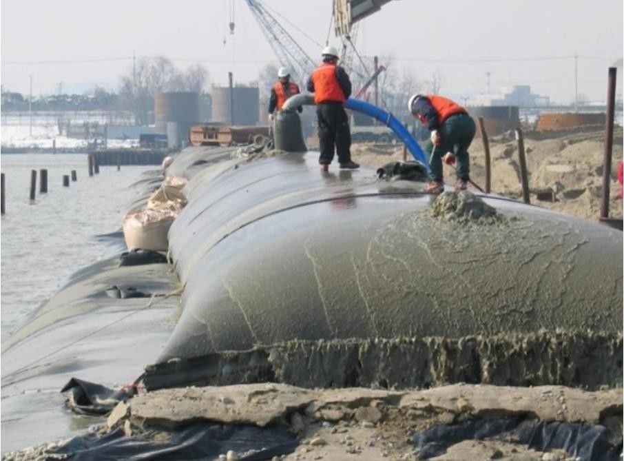 Bộ lọc túi khử nước vải địa kỹ thuật dệt bằng vải địa kỹ thuật Polypropylen 7,5x10ft