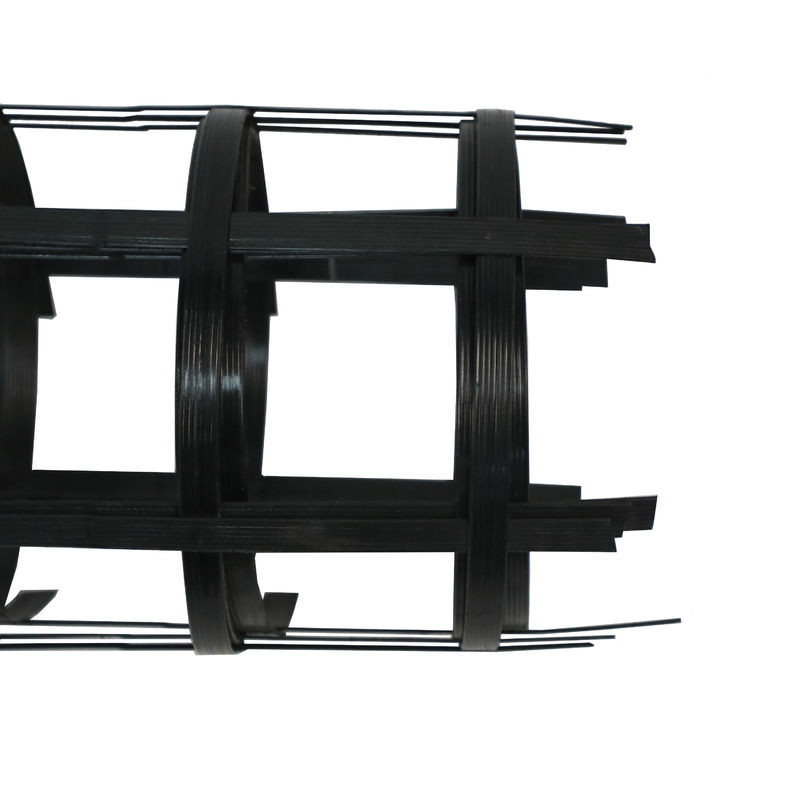 Vải địa kỹ thuật PET Biaxial Polyester cường độ cao cho các lớp nền đường 50kn / M-50kn / M