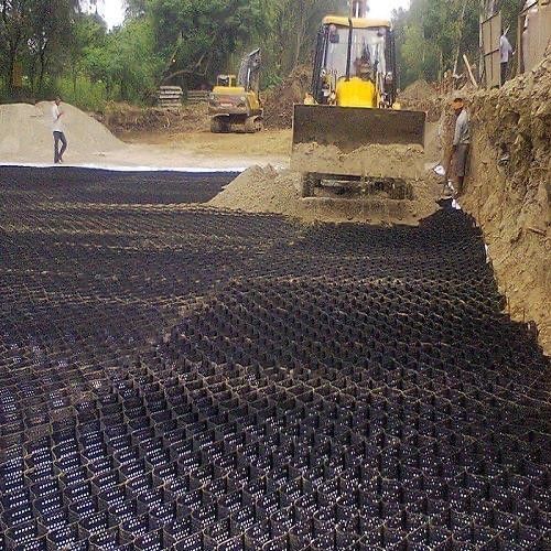 Hòn cát kéo dài cao 100-445 HDPE Plastic Geo Cell cho sự ổn định sỏi