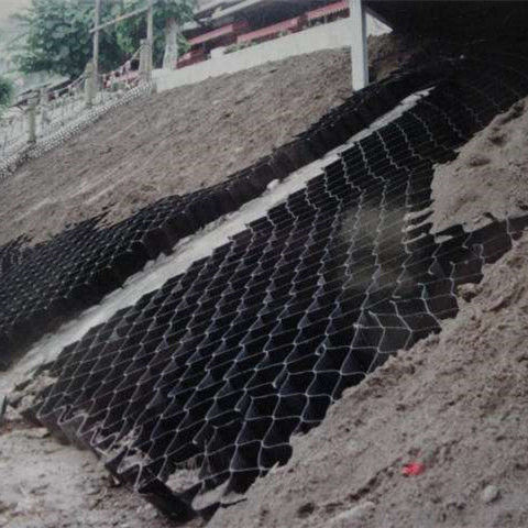 Geocell tấm nhựa HDPE kết cấu / lỗ cho bảo vệ tăng cường độ dốc kênh