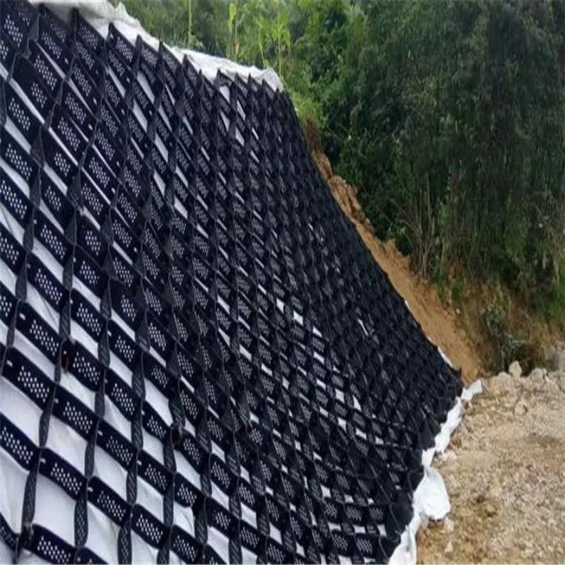 High Honeycomb Black HDPE Geocell Reinforcement Driveway For Road Gravel Stabilizer Grid Supporting Wall Embankment (Đường cắm đất)