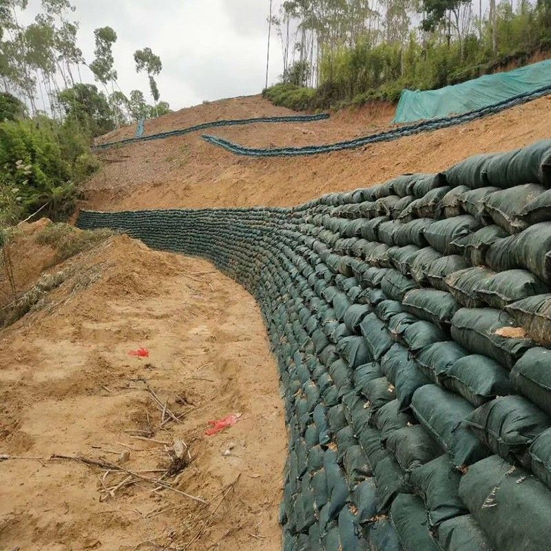 Bao bì không dệt polyester / PP Geobag để bảo vệ sườn và đập cỏ để bảo vệ môi trường sinh thái