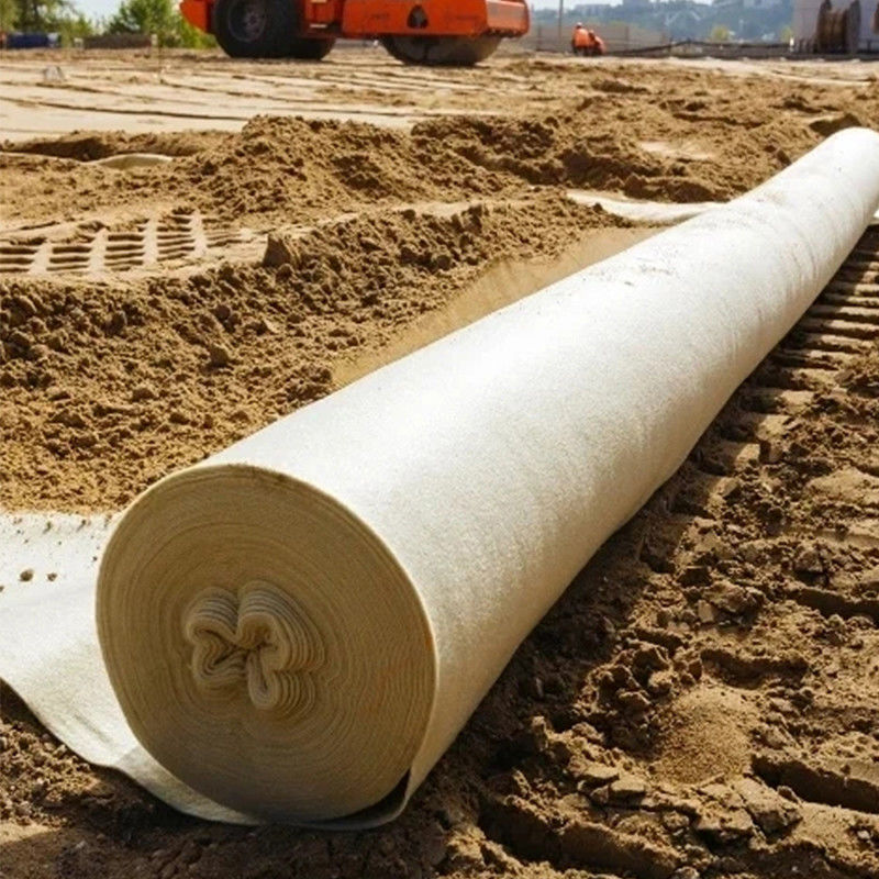 PET Polyester Long Fibers Nonwoven Needle Punched Polyester Geotextile không dệt