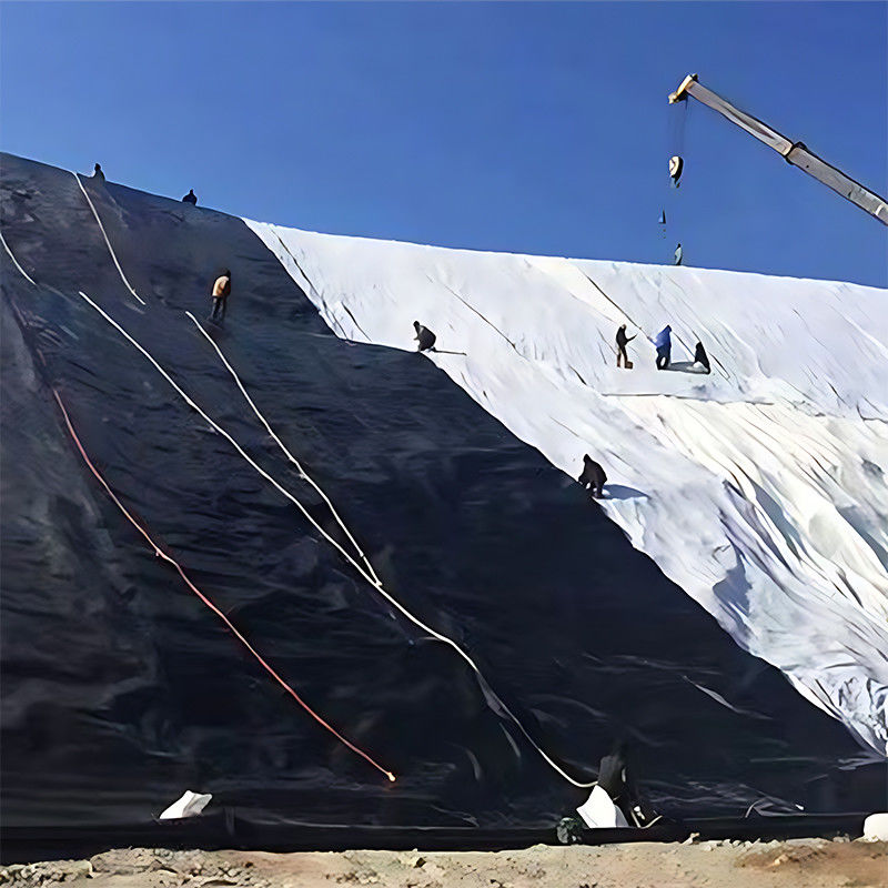 HDPE Geomembrane Pond Liner 1.0mm Độ dày Với 100% Vật liệu nguyên chất cho kênh nước