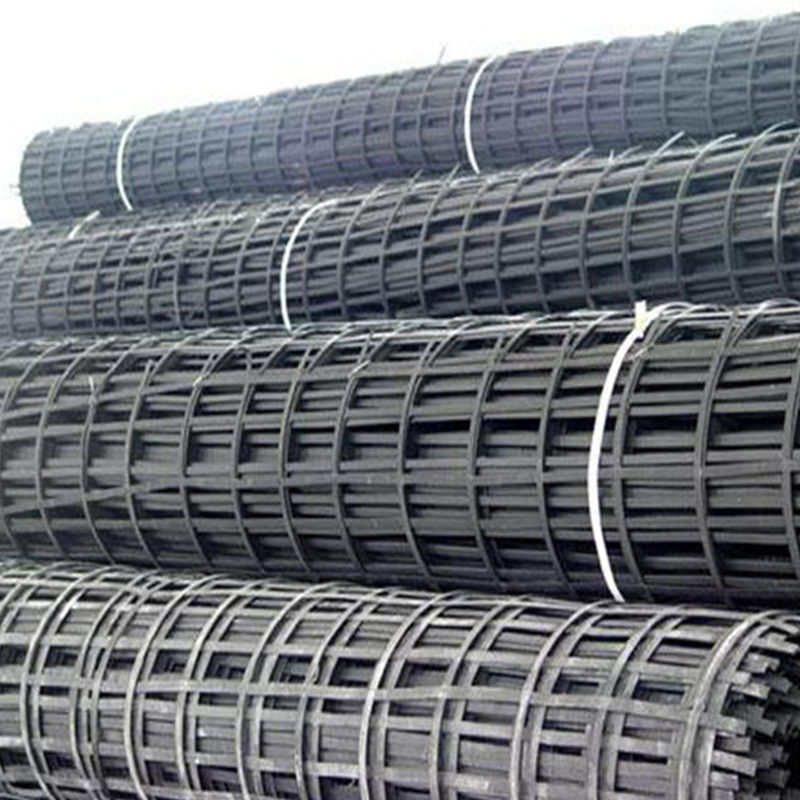 Sức mạnh căng cao hàn biaxial thép nhựa kết hợp đất làm việc Geogrid cho ổn định đất, tính năng chống xói mòn