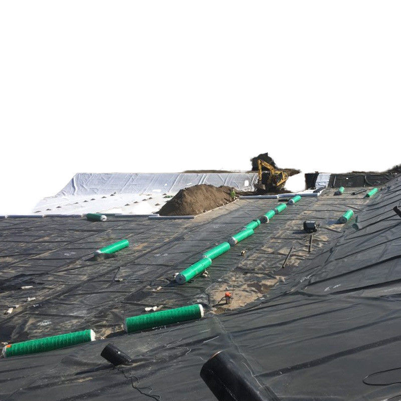 Polyethylene mật độ cao (HDPE) Geomembranes Đen UV-Cứng kháng lớp lót polyethylene lớp lót hồ cho bãi rác chứa 1,5mm Độ dày Geomembrane 500N Sức kéo