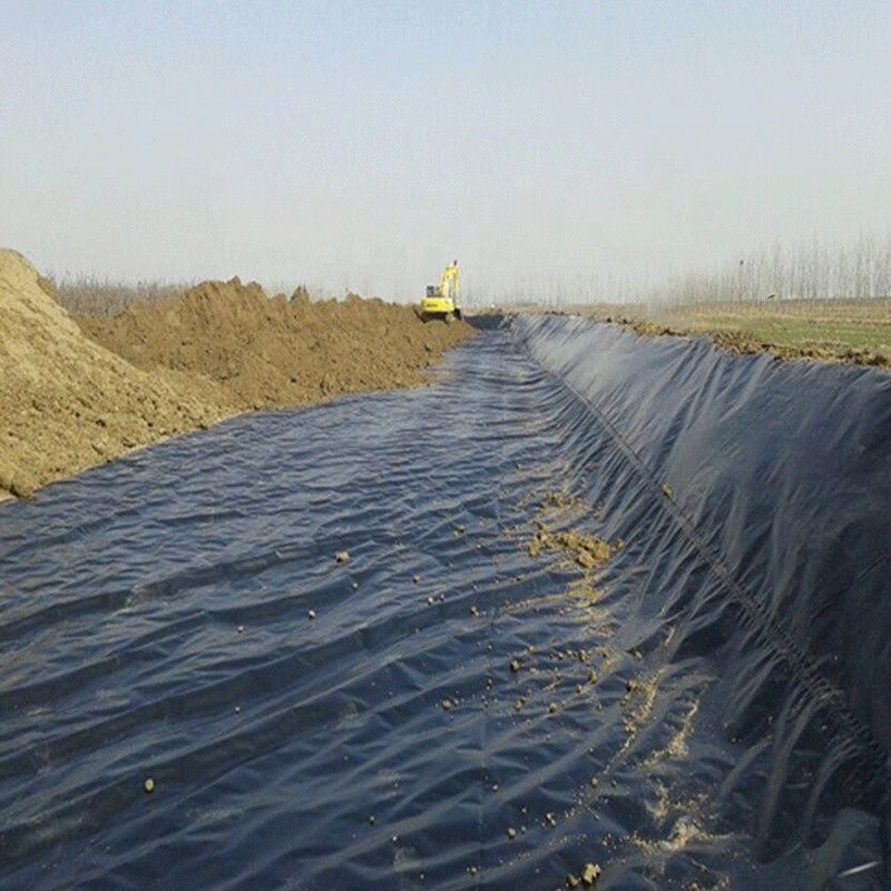 Polyethylene mật độ cao (HDPE) Geomembranes Đen UV-Cứng kháng lớp lót polyethylene lớp lót hồ cho bãi rác chứa 1,5mm Độ dày Geomembrane 500N Sức kéo