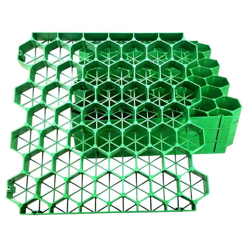 HDPE lưới cỏ nhà sản xuất nhựa sỏi Paver lưới cỏ lưới cho đường lái xe và bãi đậu xe màu xanh lá cây đen