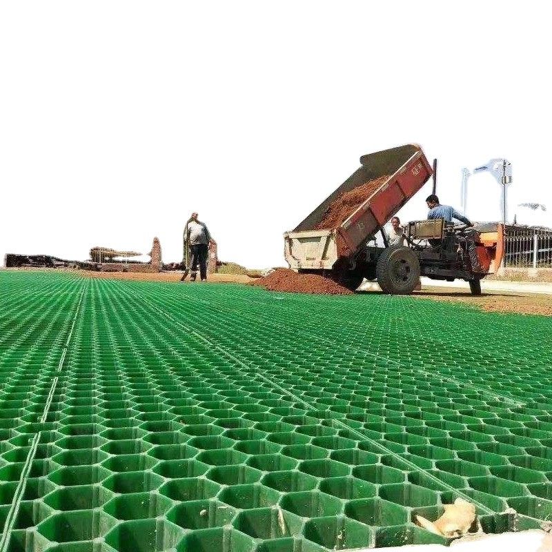 HDPE lưới cỏ nhà sản xuất nhựa sỏi Paver lưới cỏ lưới cho đường lái xe và bãi đậu xe màu xanh lá cây đen