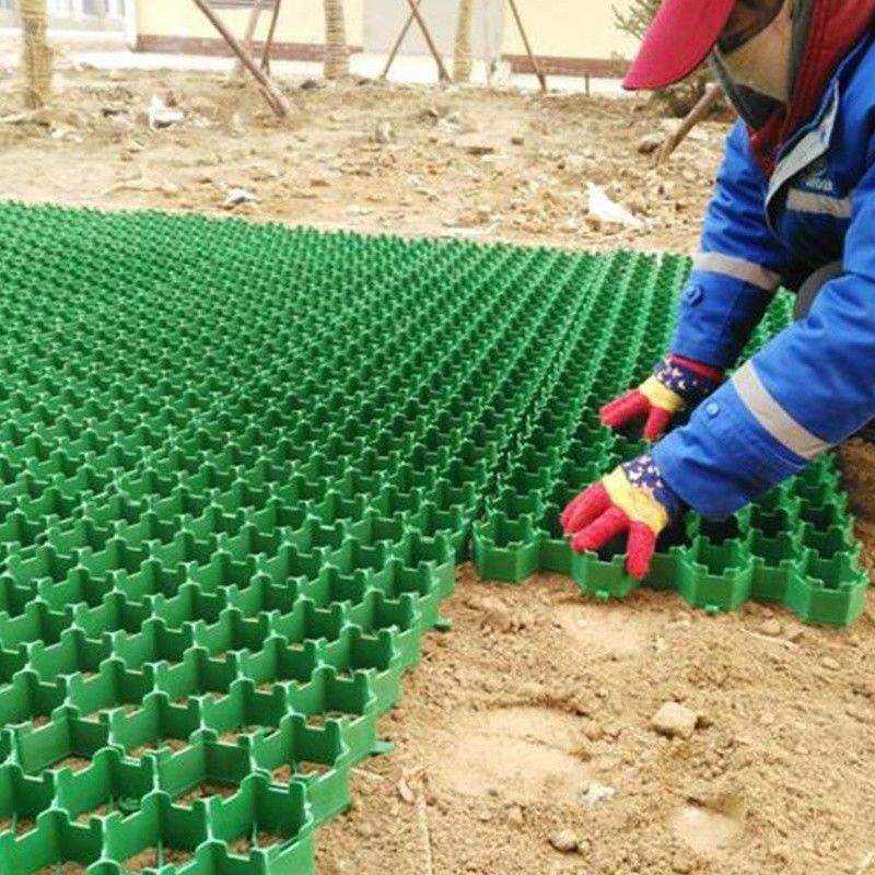 HDPE lưới cỏ nhà sản xuất nhựa sỏi Paver lưới cỏ lưới cho đường lái xe và bãi đậu xe màu xanh lá cây đen