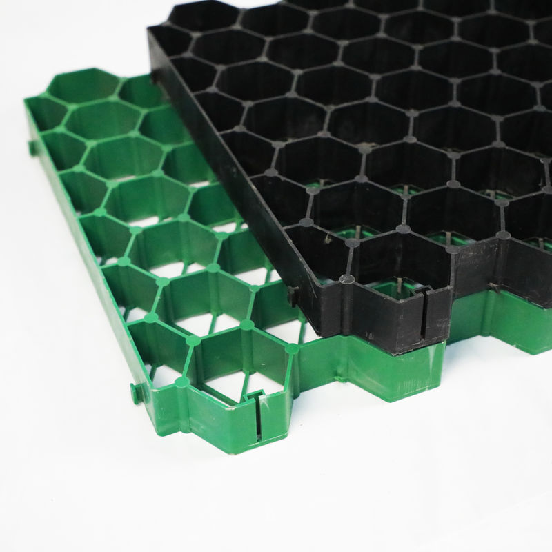 Mạng lưới cỏ nhựa cho bãi đậu xe Fire Exit HDPE Pavers Geogrid cho cảnh quan Ground Geocell Gravel Paddock Grid