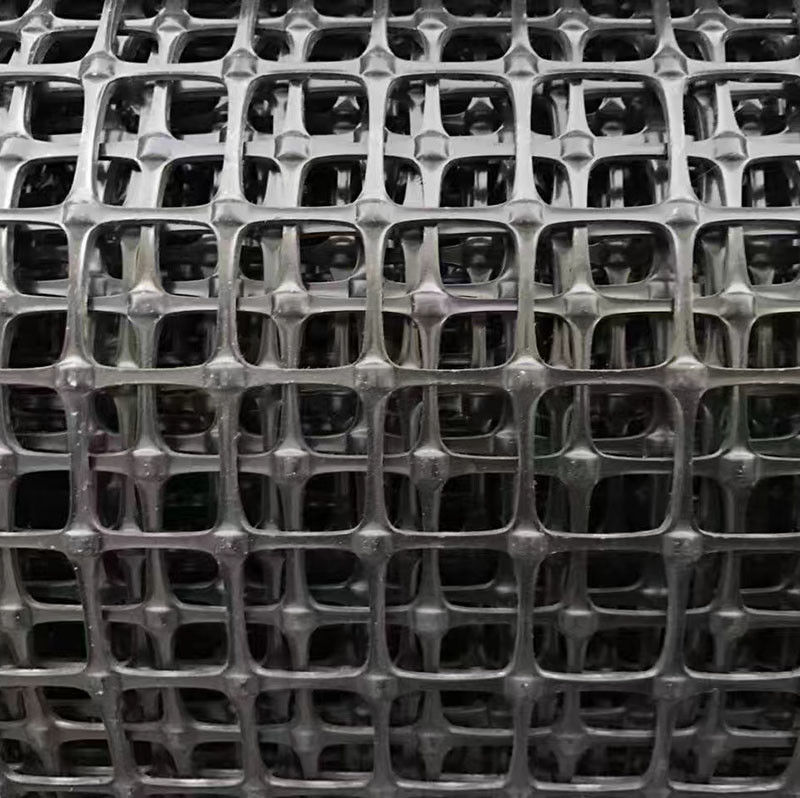 Bi-axial Plastic Geogrid để củng cố đất, PP/PET Geogrid sức kéo cao,Balck 30kN/m, đường cơ sở ổn định lưới