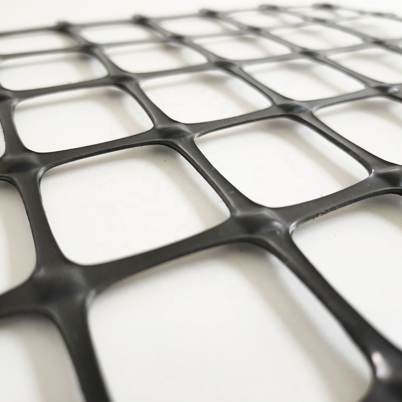 Bi-axial Plastic Geogrid để củng cố đất, PP/PET Geogrid sức kéo cao,Balck 30kN/m, đường cơ sở ổn định lưới