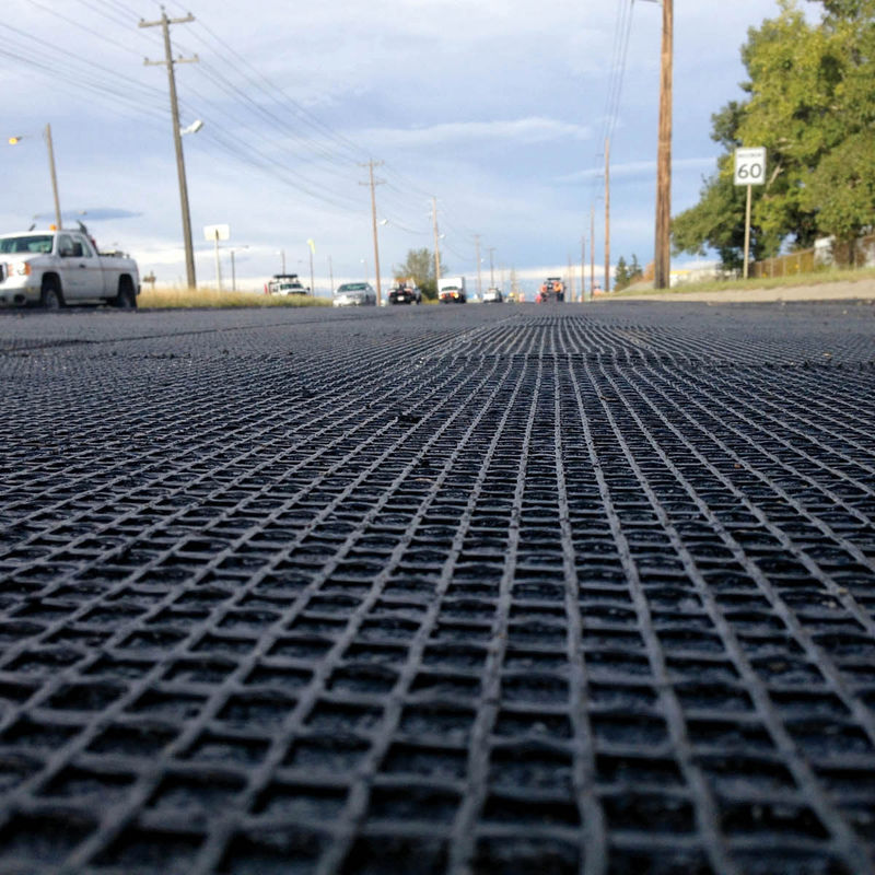 Bi-axial Plastic Geogrid để củng cố đất, PP/PET Geogrid sức kéo cao,Balck 30kN/m, đường cơ sở ổn định lưới