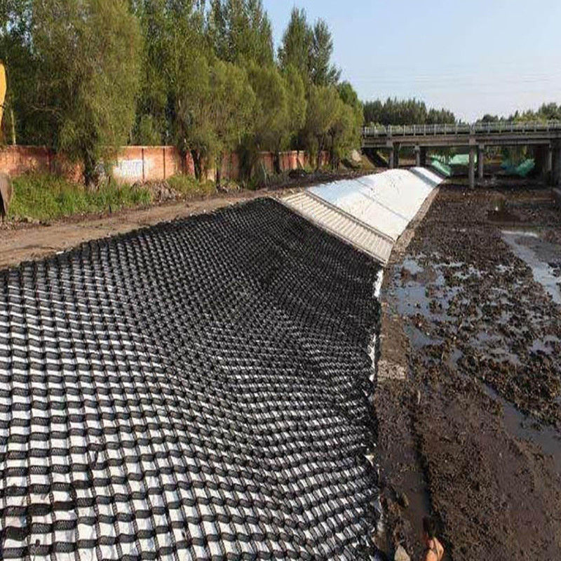 Lưới địa kỹ thuật HDPE, lưới địa kỹ thuật HDPE màu đen để gia cố nền đất yếu, lưới địa kỹ thuật ổn định sỏi giá rẻ trong xây dựng đường