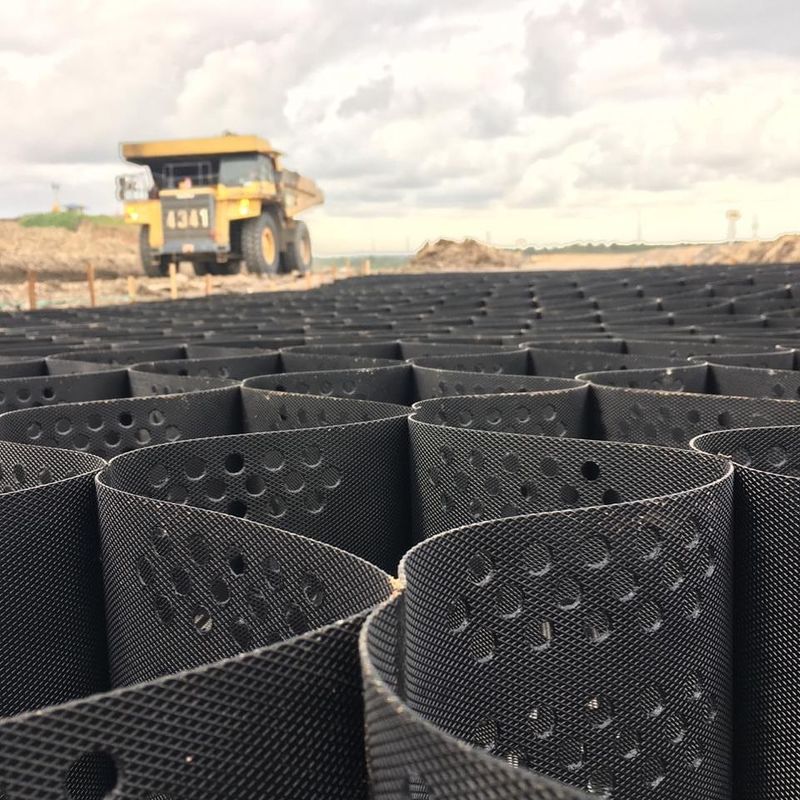Plastic Geocell Paved Grid Đen HDPE Geocell Cho Củng cố tầng hầm mềm Đá ổn định Geocell Trong Xây dựng đường