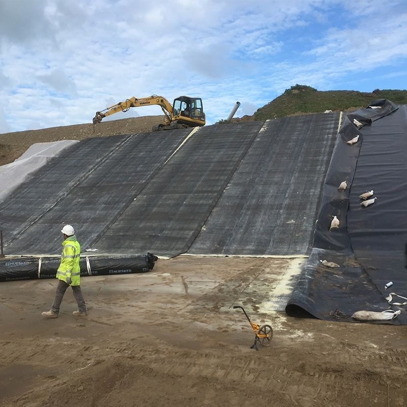 HDPE bền Đen Geomembrane Pond Liner 0.5mm ≈ 2mm cho bể cá tròn, bể nước nuôi trồng thủy sản và ứng dụng chống nước đập