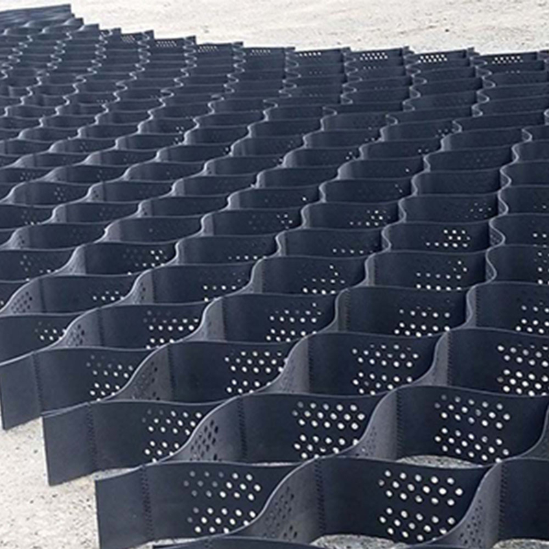 Được kết cấu với lỗ HDPE Geocell Hệ thống giam giữ tế bào cao Honeycomb HDPE Geocell cho đường nền tảng Bảo vệ sườn bãi đậu xe Đường cống