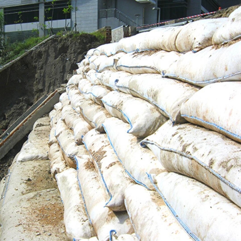 Túi địa kỹ thuật môi trường cao cấp Geobag PP Pet Vải địa kỹ thuật không dệt Dệt màu trắng Geobag