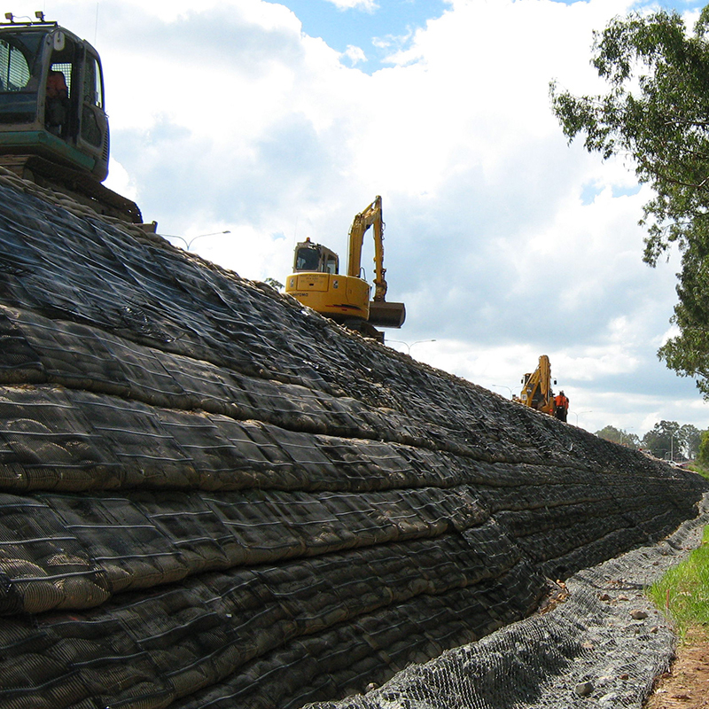 Cường hóa Nhị trục Nhựa PP PE Hợp chất Đơn trục Kéo căng HDPE Lưới địa kỹ thuật Xây dựng Đường sắt Đường bộ