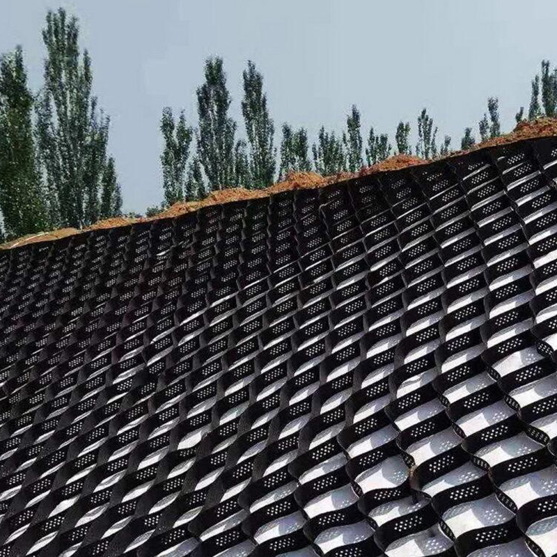 Lưới đường tiêu chuẩn ASTM bằng nhựa, tổ ong HDPE cho sỏi, địa kỹ thuật, gia cố tường chắn, bảo vệ sườn dốc, đường lái xe, kiểm soát xói mòn