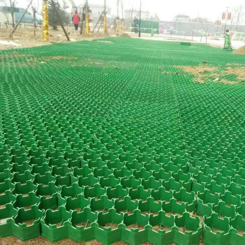 Flat Top High Quality Plastic Grass Grid Paver Erosion Control Grass Grid for Driveway Road Slope Retaining Wall Outdoor Use Garden Landscape Park Grass Plastic Grass Grid Planting Drainage