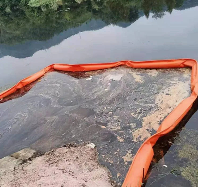 Rèm bùn PVC nổi Rèm chứa bùn Chặn dầu thân thiện với môi trường Cần chặn dầu nổi thân thiện với môi trường cho môi trường thủy sinh