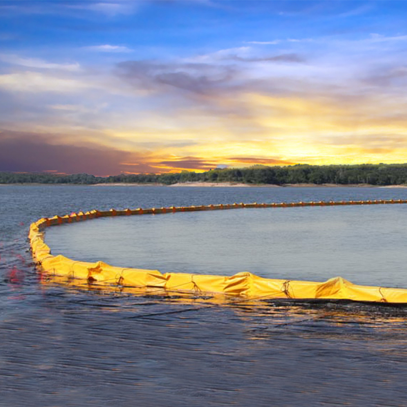 Rèm bùn PVC nổi Rèm chứa bùn Chặn dầu thân thiện với môi trường Cần chặn dầu nổi thân thiện với môi trường cho môi trường thủy sinh