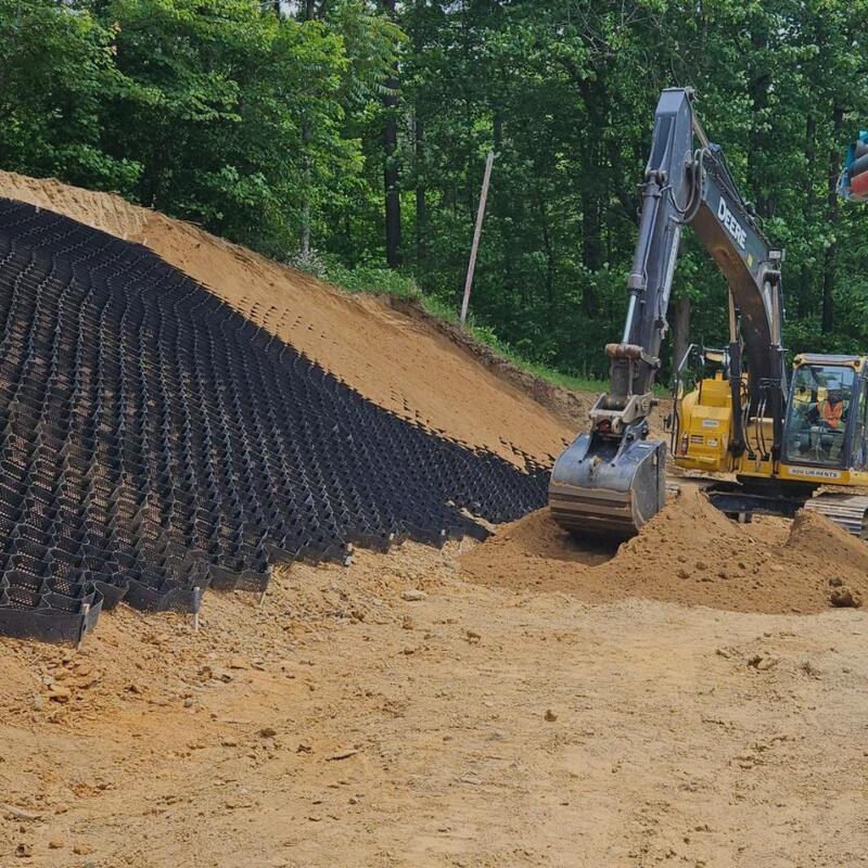 HDPE Geocell Plastic Driveway Gravel HDPE Geocell kiểm soát đất trên đường cho đường tăng cường bảo vệ dốc kiểm soát xói mòn đường cao tốc sỏi