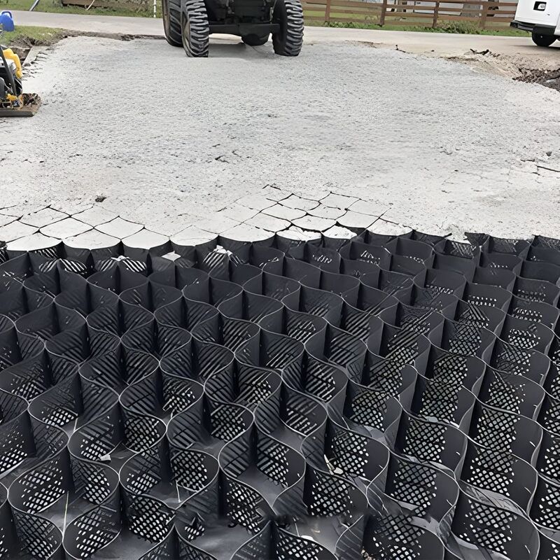 HDPE Geocell Plastic Driveway Gravel HDPE Geocell kiểm soát đất trên đường cho đường tăng cường bảo vệ dốc kiểm soát xói mòn đường cao tốc sỏi