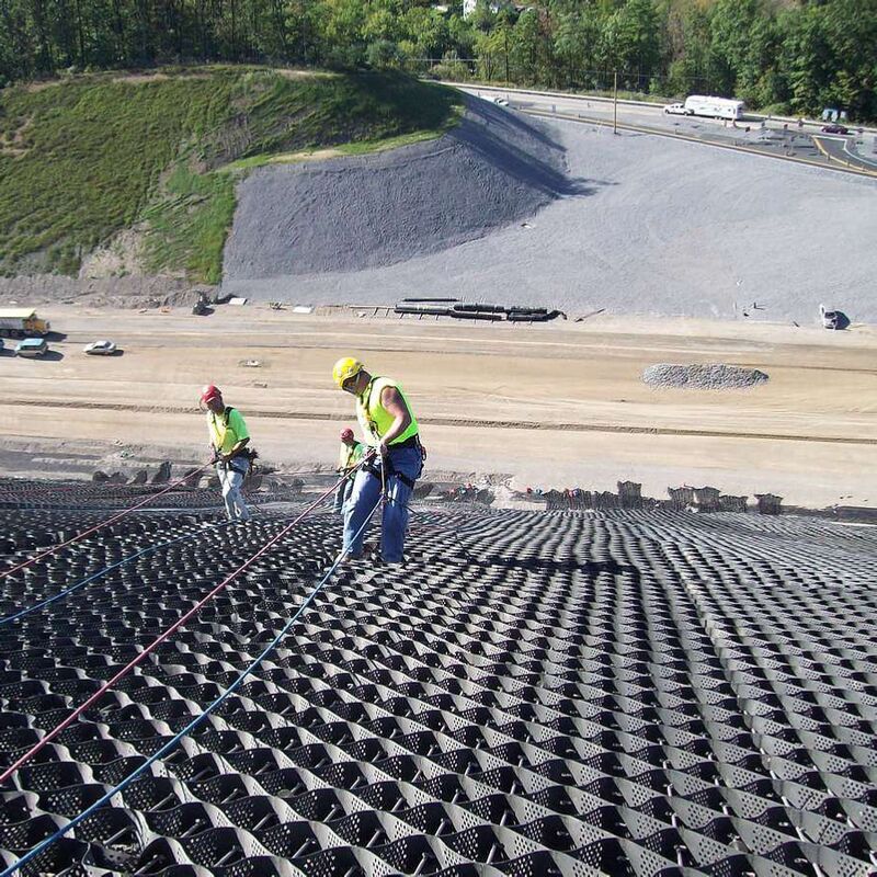 HDPE Geocell Plastic Driveway Gravel HDPE Geocell kiểm soát đất trên đường cho đường tăng cường bảo vệ dốc kiểm soát xói mòn đường cao tốc sỏi